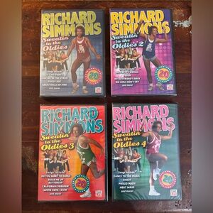 Richard Simmons Sweating to the Oldies, Vol 1-4 plus 3 additional workout videos